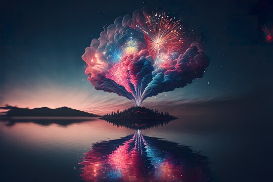 Fireworks created with Generative AI 