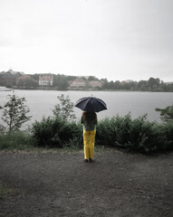 Woman with umbrella
