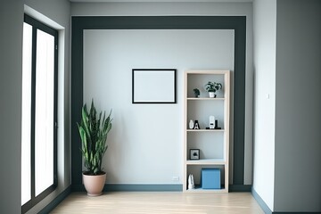 Small room with white frame