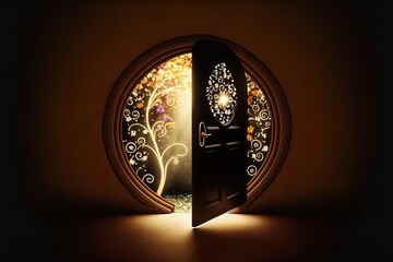 Magic portal (fantastic world) created with Generative AI 