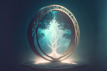 Magic portal (fantastic world) created with Generative AI 