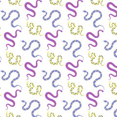 Background with tropical snakes.