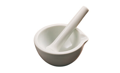 Mortar and pestle isolated on transparent background. PNG