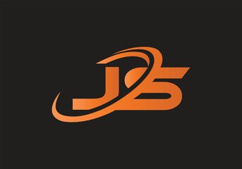 JS text logo design for your business