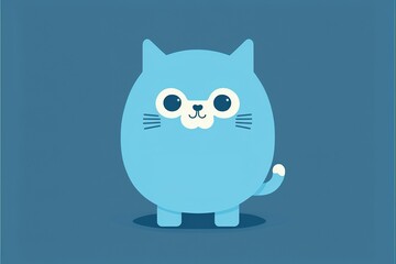 Fototapeta premium Cat flat illustration created with Generative AI 