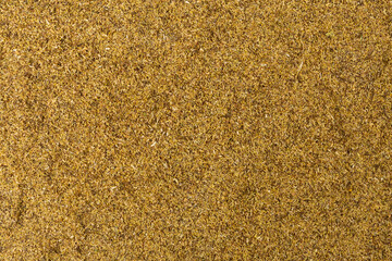 dried common chamomile flowers in latin - Matricaria chamomilla background. Medicinal herb.