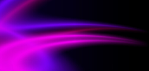 Dynamic light motion, light trail, high speed effect, traffic motion. light motion effect, slow shutter of traffic, neon streaks, retro synthwave style, vector illustration