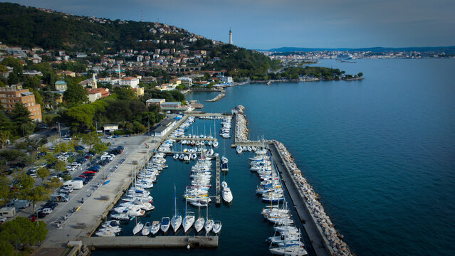 Seaside old town Trieste, Boats and Yachts