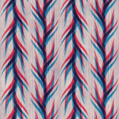 Multi Watercolor-Dyed Effect Textured Jungle Stripes Pattern