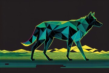 Wolf created with Generative AI technology