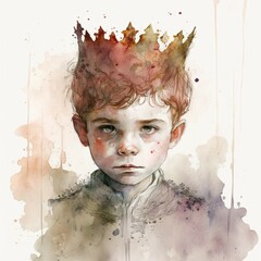 Watercolor Girl Princess Cute