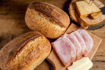 Homemade sourdough breads.