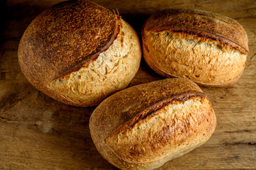 Homemade sourdough breads.