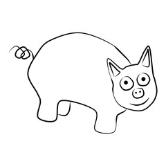 CERDITO ESTILO LINEAL ILUSTRACION