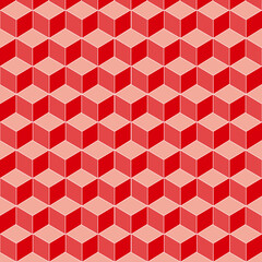 Red shade 3D cube pattern background.