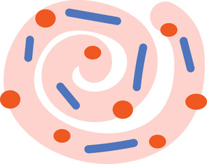 Sprinkle spiral illustration