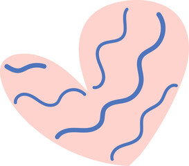 Obraz premium Abstract doodle love shape illustration