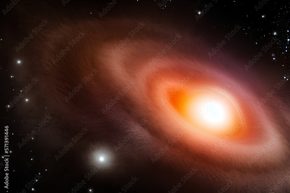 Wall mural star shaped into a donut after falling into a black hole. generative artificial intelligence.