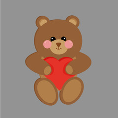 Bear with a heart