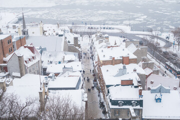 Obraz na płótnie Canvas Quebec City In The Snow