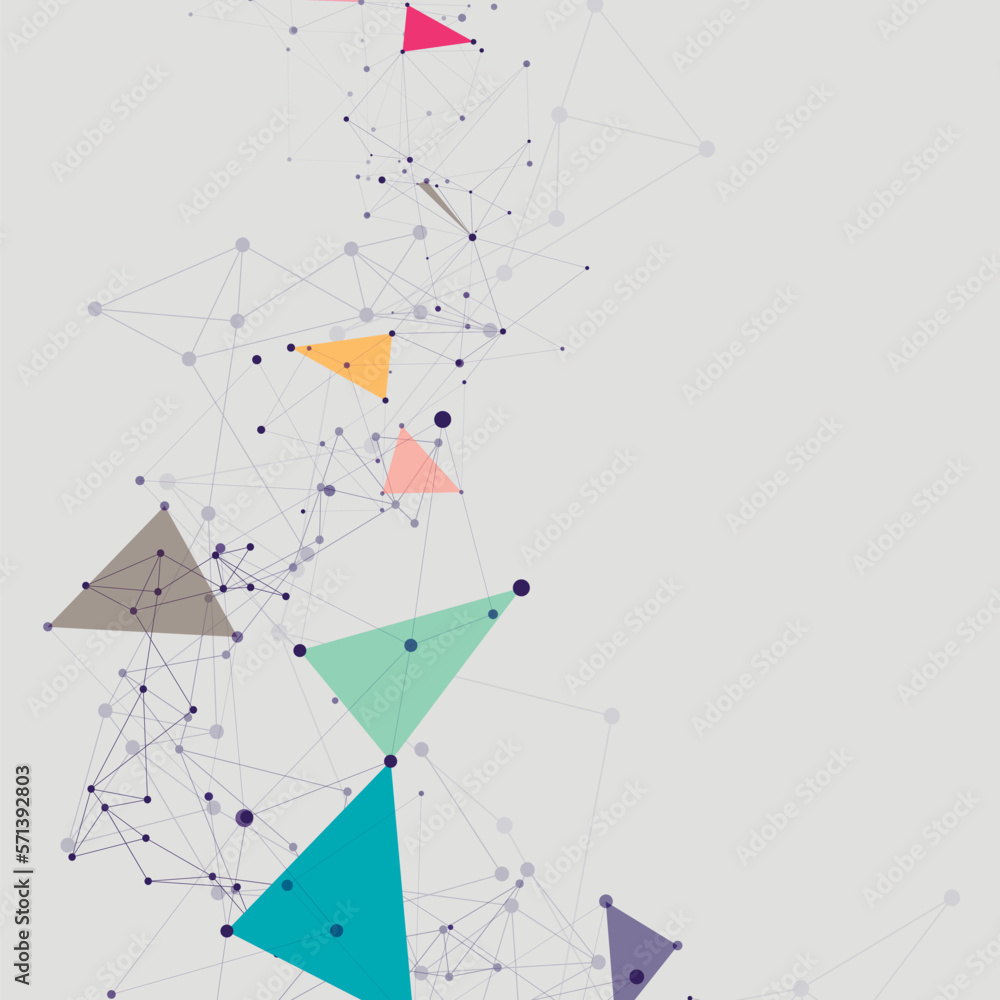 Poster modern illustration for decoration design. network connection background. abstract vector illustrati