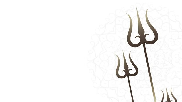 Maha Shivratri - Hindu festival celebrated of Hindu God Lord Shiva background animation, 4K