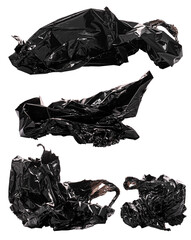 Realistic black foil with shrunken structure