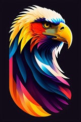 Fototapeta premium colored eagle