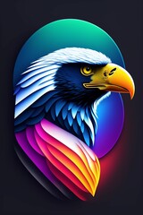 colored eagle