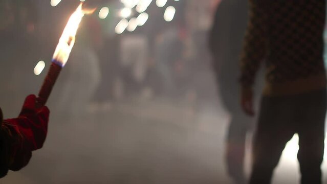 The fire run in barcelona 