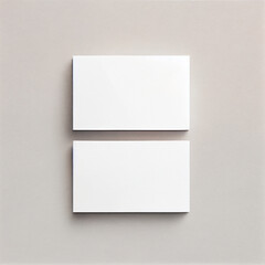 Business card mockup, corporate blank white name card, 3d rendering. Generative AI