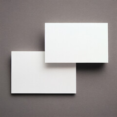 Business card mockup, corporate blank white name card, 3d rendering. Generative AI