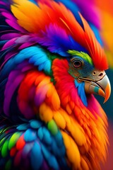 Obraz premium colored feathers rooster