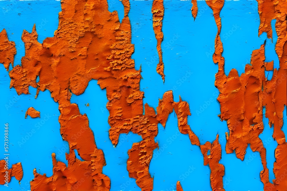 Poster texture or background of rust and old peeling paint.
