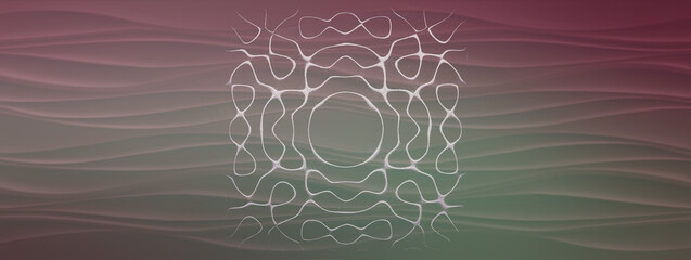 Web banner with cymatics sand form