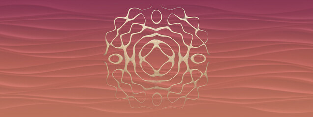 Web banner with cymatics sand form