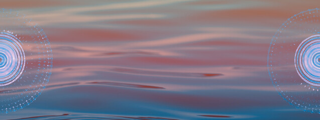 Web banner with cymatics forms