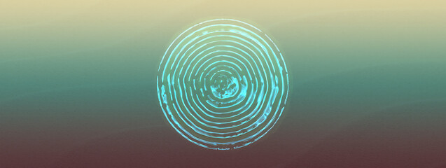 Web banner with round cymatics form