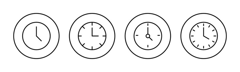 Clock icon vector for web and mobile app. Time sign and symbol. watch icon