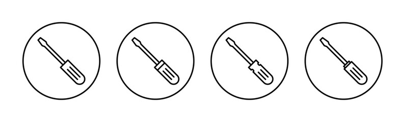 Screwdriver icon vector for web and mobile app. tools sign and symbol