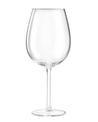 Beautiful large wine lamp isolated on a white background. Transparent wine glass on a white background
