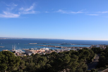 Infrastructures and the Castell of Bellver on the island of Palma de Mallorca