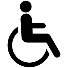 wheel chair vector, icon, symbol, logo, clipart, isolated. vector illustration. vector illustration isolated on white background.