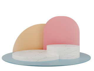 Abstract podium geometric minimal background for business product display presentation isolate background . 3d rendering illustration.