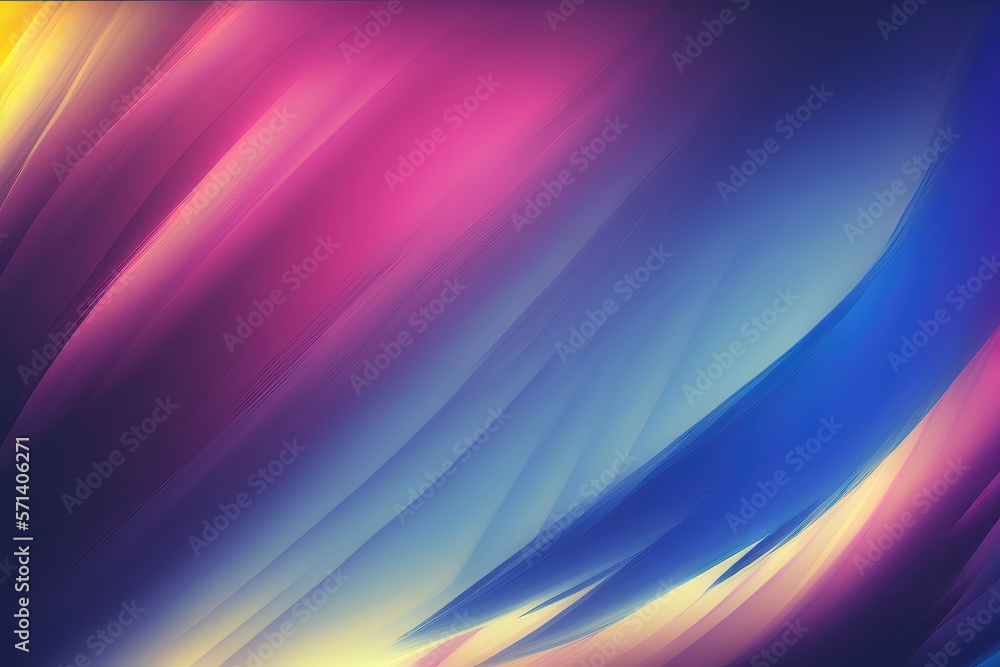 Wall mural abstract colorful background with flowing lines as header wallpaper design, generative ai