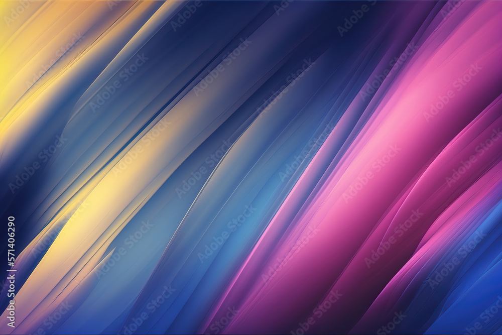 Wall mural abstract colorful background with flowing lines as header wallpaper design, generative ai