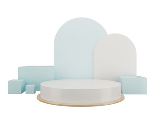 Abstract podium geometric minimal background for business product display presentation isolate background . 3d rendering illustration.