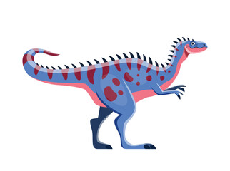 Cartoon Alectrosaurus dinosaur funny personage