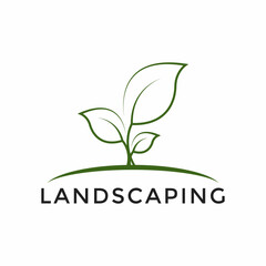 Simple Landscaping Logo Design Template