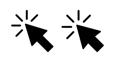 Click icon vector illustration. pointer arrow sign and symbol. cursor icon